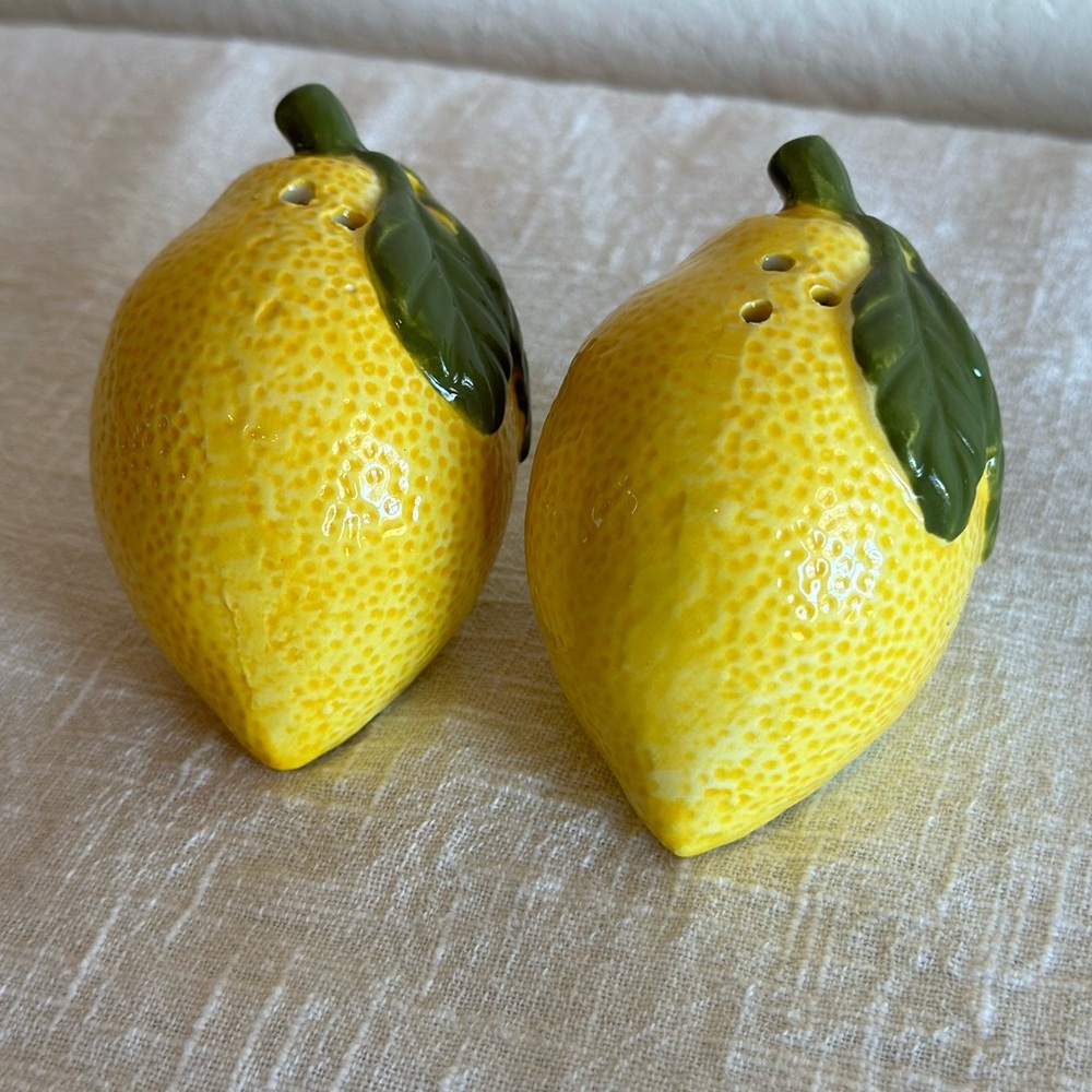 Vintage Lemon Salt and Pepper Shakers